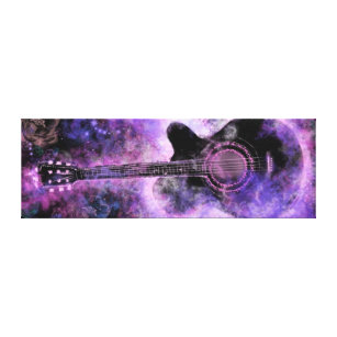 Toile de musique de guitare Imprimer violet - Pein