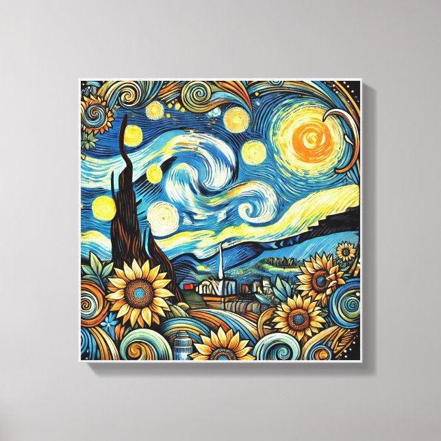 Toile de paysage de rêve de Van Gogh Art mural (Recto)