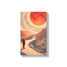 Toile de paysage Red Sun