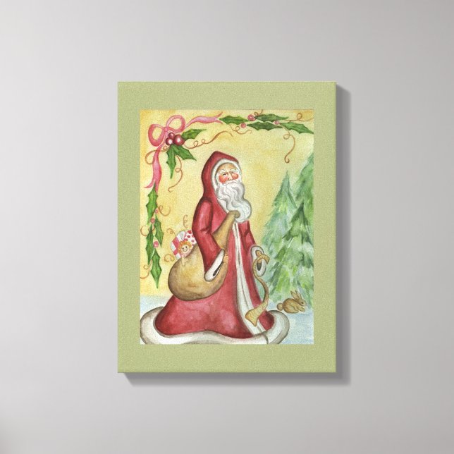 Toile de Père Noël Impression sur toile (Recto)