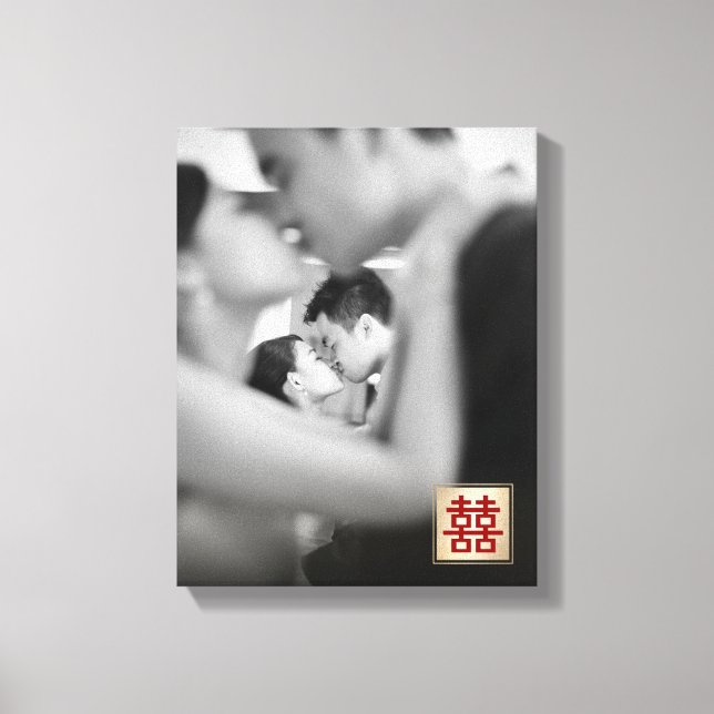 Toile de photo de mariage chinois Double Bonheur e (Recto)