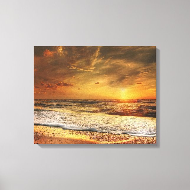 Toile de photographie de coucher de soleil lever d (Recto)