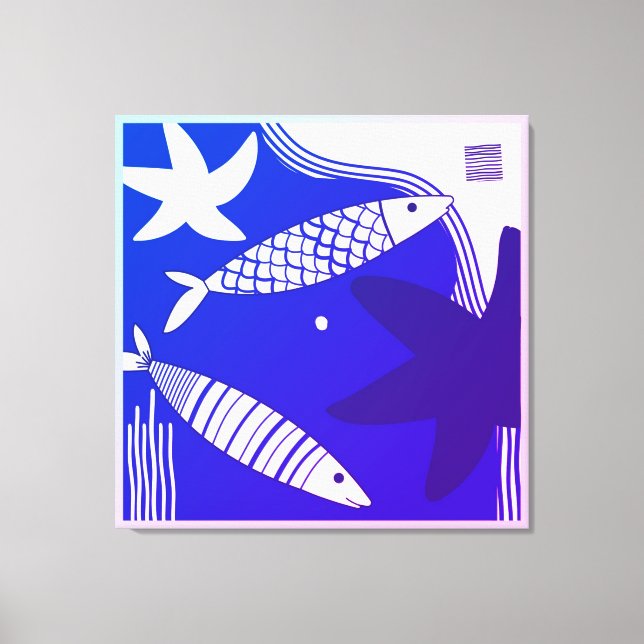 Toile de poisson et d'étoile de mer (Recto)