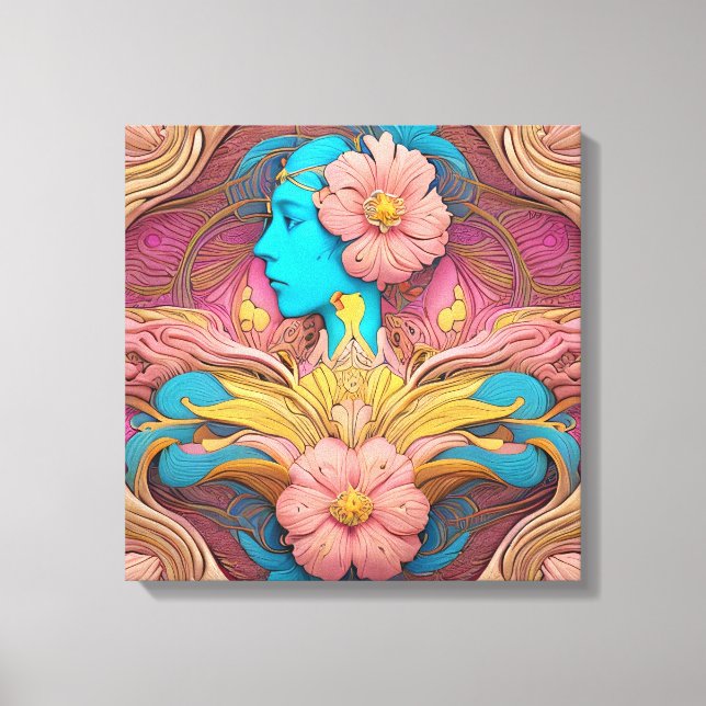 Toile de portrait Art nouveau Imprimer (Recto)