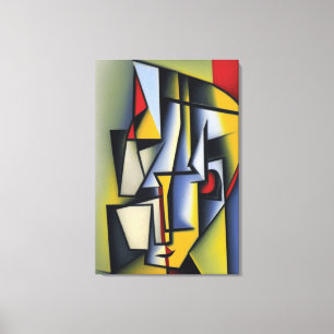 Toile de portrait Cubiste Abstraite