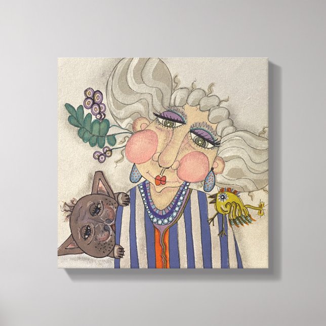 Toile de portrait fantaisiste "Ooh La La" (Recto)