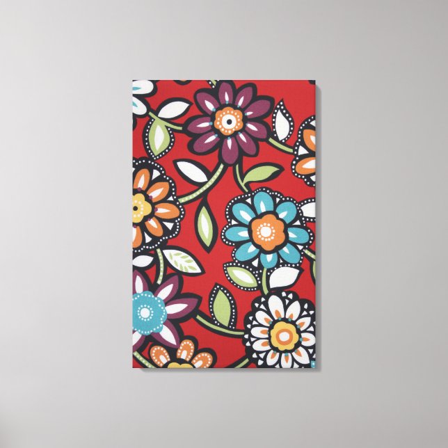 toile de pouvoir de fleurs peinte à la main (Recto)