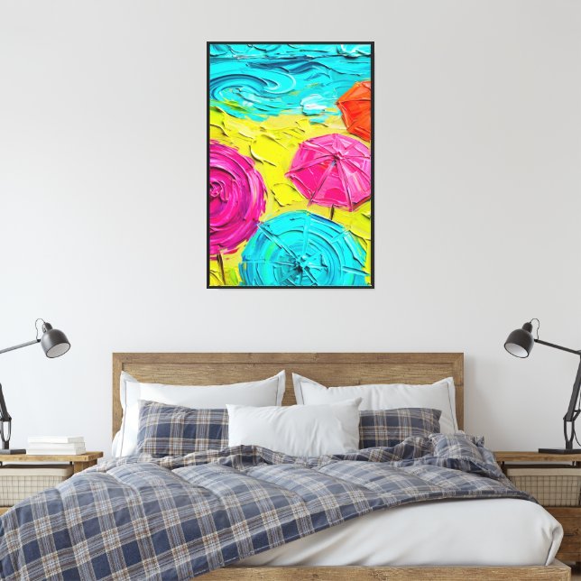 Toile de Sunny Beach expressionniste abstraite (Insitu(Chambre))