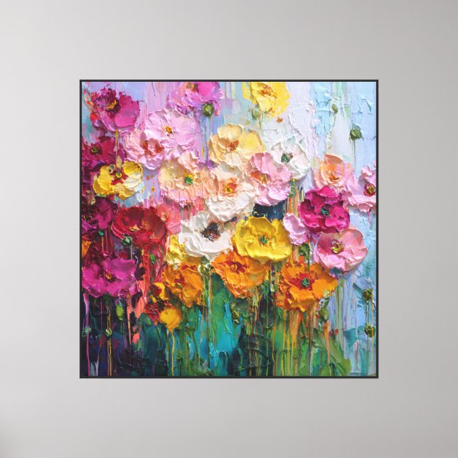 Toile de texture abstraite Bloom Reverie (Recto)