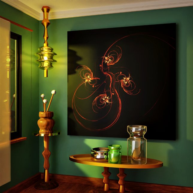 Toile de toile enveloppée de l'art Abstrait sombre (Out of the Dark Abstract Art Wrapped Canvas Print)