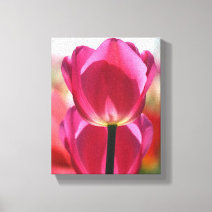 Toile de tulipe rose