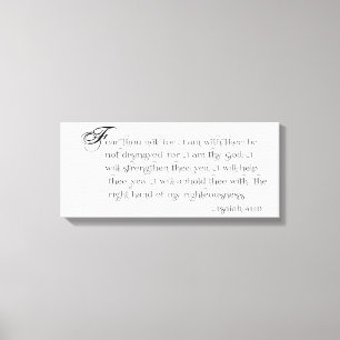 Toile de typographie de 41:10 d'Isaïe de crainte