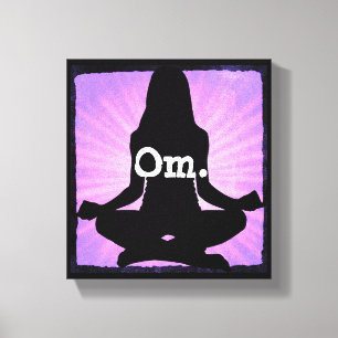 Toile de yoga méditation zen Om