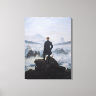 Toile Déambulateur au-dessus de la mer de brouillard