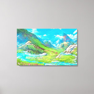Toile Déambuler dans les montagnes