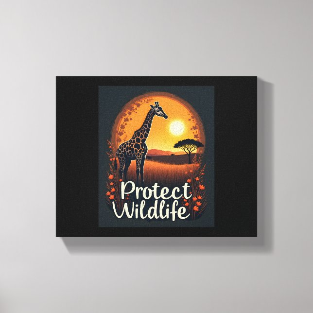 Toile Débardeur de girafe de la savane (Recto)