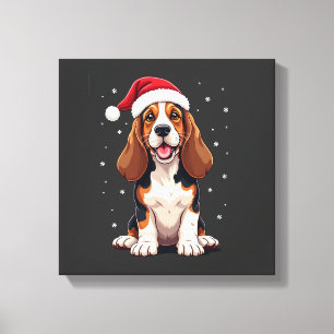 Toile Débardeur de Noël Basset Hound