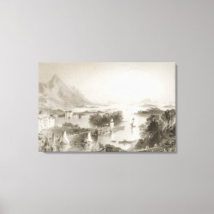 Toile Débobinez la baie vue de Westport, comté Mayo