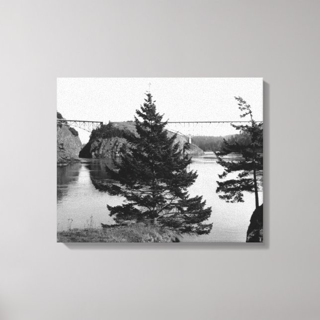 Toile Deception Pass Bridge, Washington View Photographi (Recto)