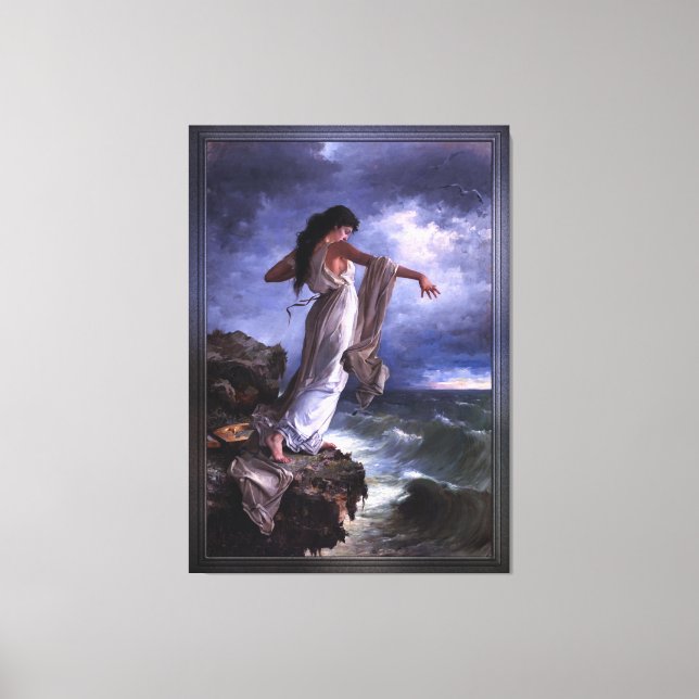 Toile Décès de Sappho par Miguel Carbonell Selva (Recto)