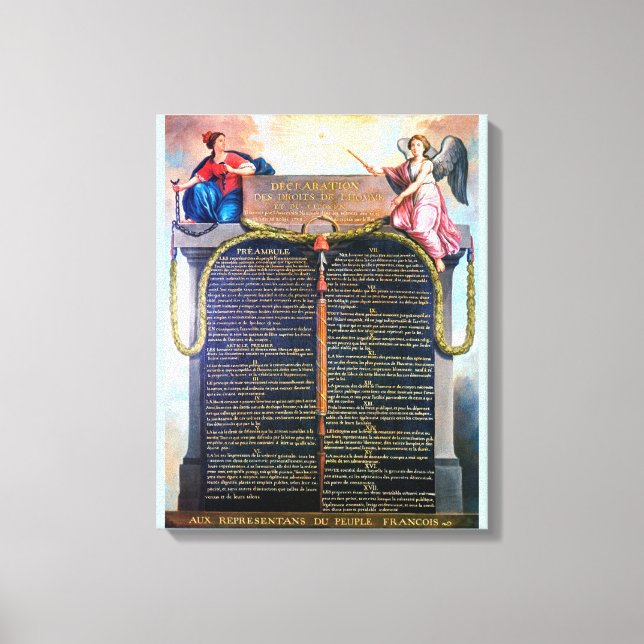 Toile Déclaration des Droits de l'homme et de la Citizen (Recto)