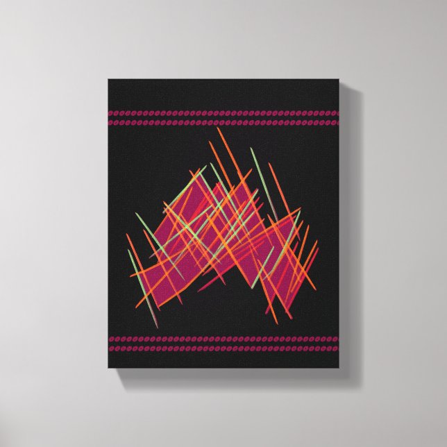 Toile Décor art pour design d'intérieur noir avec mélang (Recto)