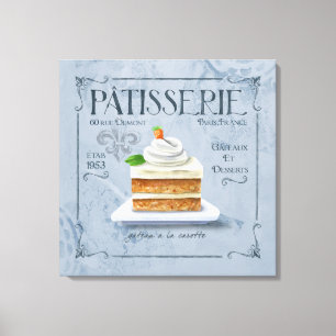 Toile Décor Cuisine Française, Gâteau Carotte