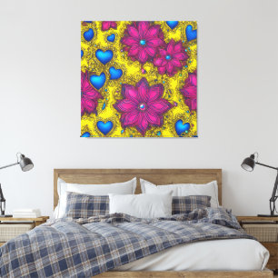 Toile Décor d'art IA bohème coloré et audacieux