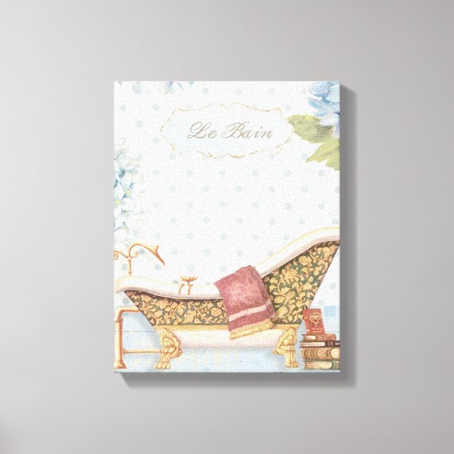Toile Décor De La Salle De Bains "Le Bain" Vintage (Recto)