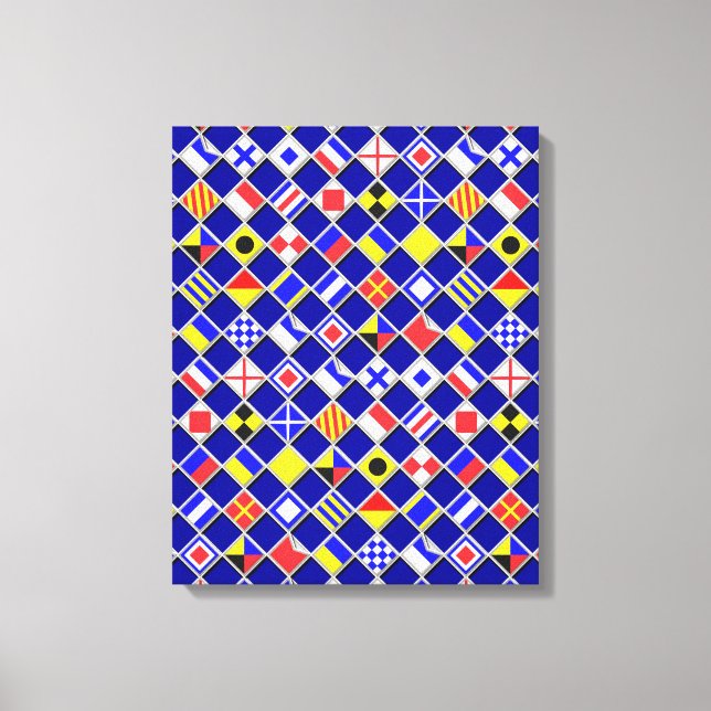 Toile Décor de l'effet 3D À damiers dalles de drapeau na (Recto)