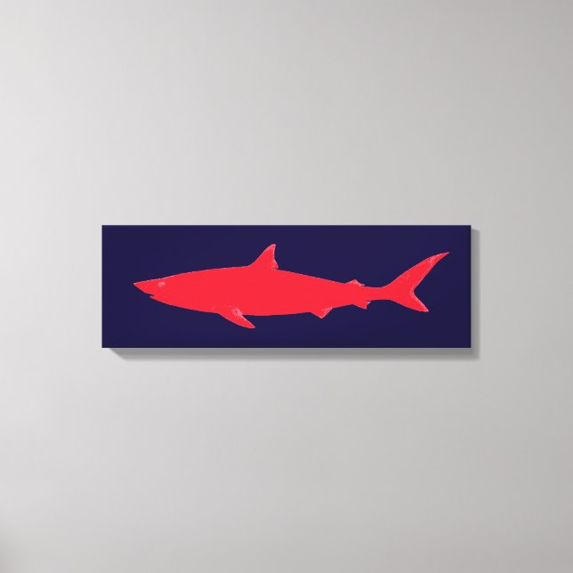 Toile décor de mer de requin rouge (Recto)