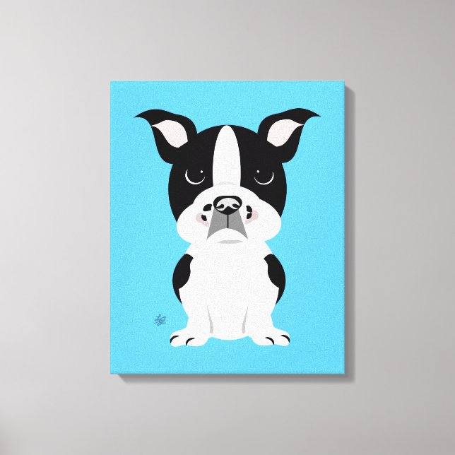 Toile Décor de mur pour enfants Boston Terrier (Recto)