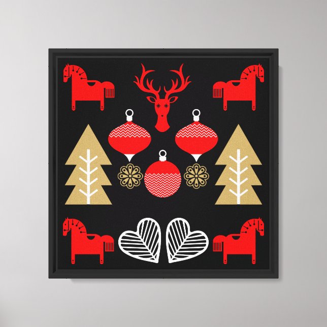 Toile Décor de Noël Scandi (Recto)