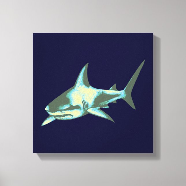 Toile décor de requin bleu (Recto)