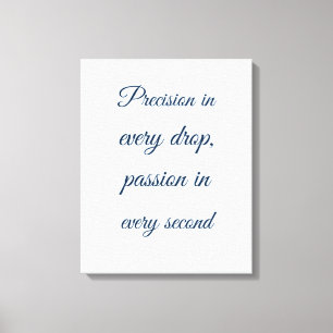 Toile Décor de texte de script bleu pastel Perfusionnist