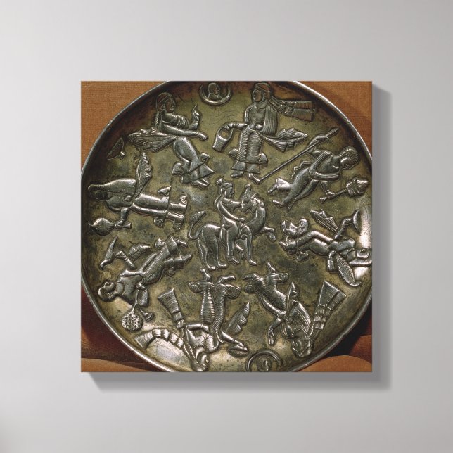 Toile Décor en relief plat représentant une déesse (Recto)