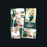Toile Décor moderne et design famille multi photo vert m<br><div class="desc">Décor moderne et design multi photo famille maison. La couleur vert foncé moderne peut être changée.</div>