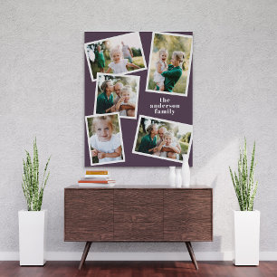 Toile Décor moderne et design multi photo famille violet