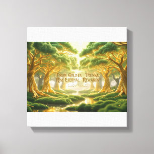Toile Décor mural islamique - Arbres religieux de Jannah