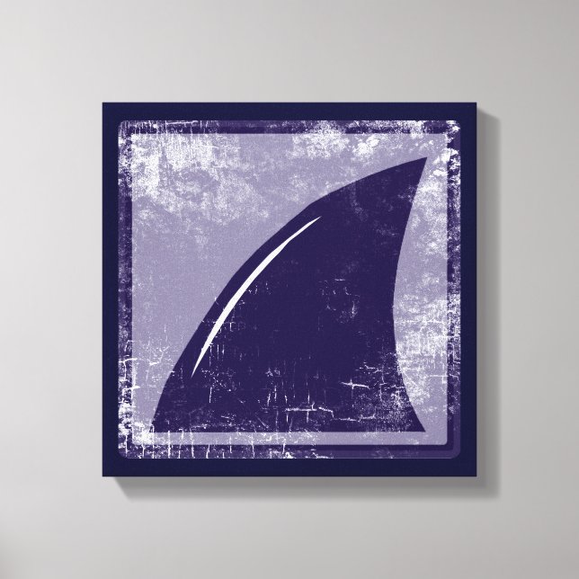 Toile décor nageoire de requin bleu (Recto)