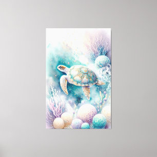 Toile Décor Serene Sea Turtle