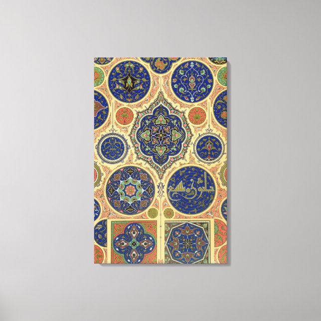 Toile Décoration arabe, plaque XXVII de 'Polychrome O (Recto)