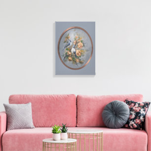 Toile Décoration de mésange à tête noire