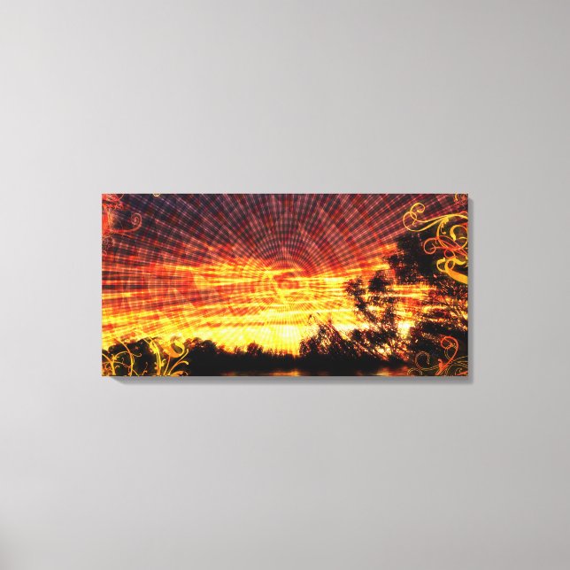 Toile Décoration de soleil Coucher de soleil Fantaisie A (Recto)