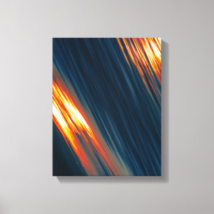 Toile décoration murale bleue, jaune et marron 2