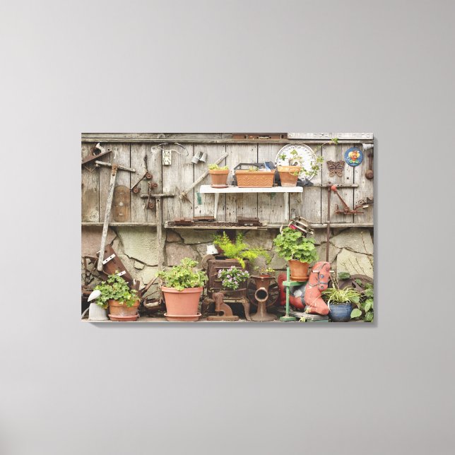 Toile Décorations à la clôture en bois, île de Catalina, (Recto)