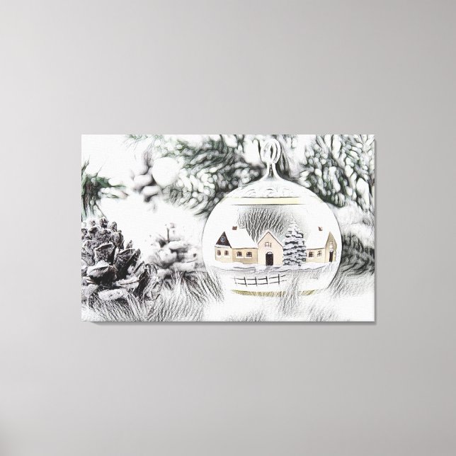 Toile Décorations de Noël vintage (Recto)