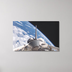 Toile Découverte de navette spatiale backdropped par la