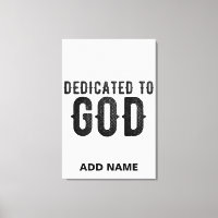 DÉDIÉ À DIEU PERSONNALISABLE COOL TEXTE NOIR