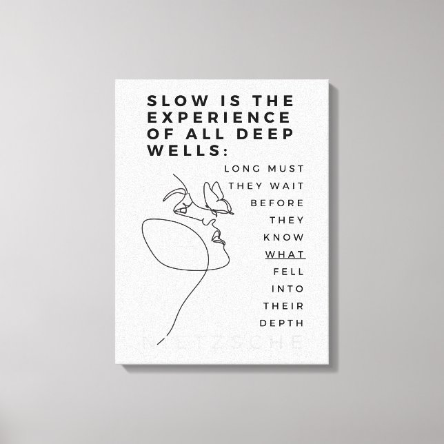 Toile Deep Soul Introvert philosophie citation Nietzsche (Recto)